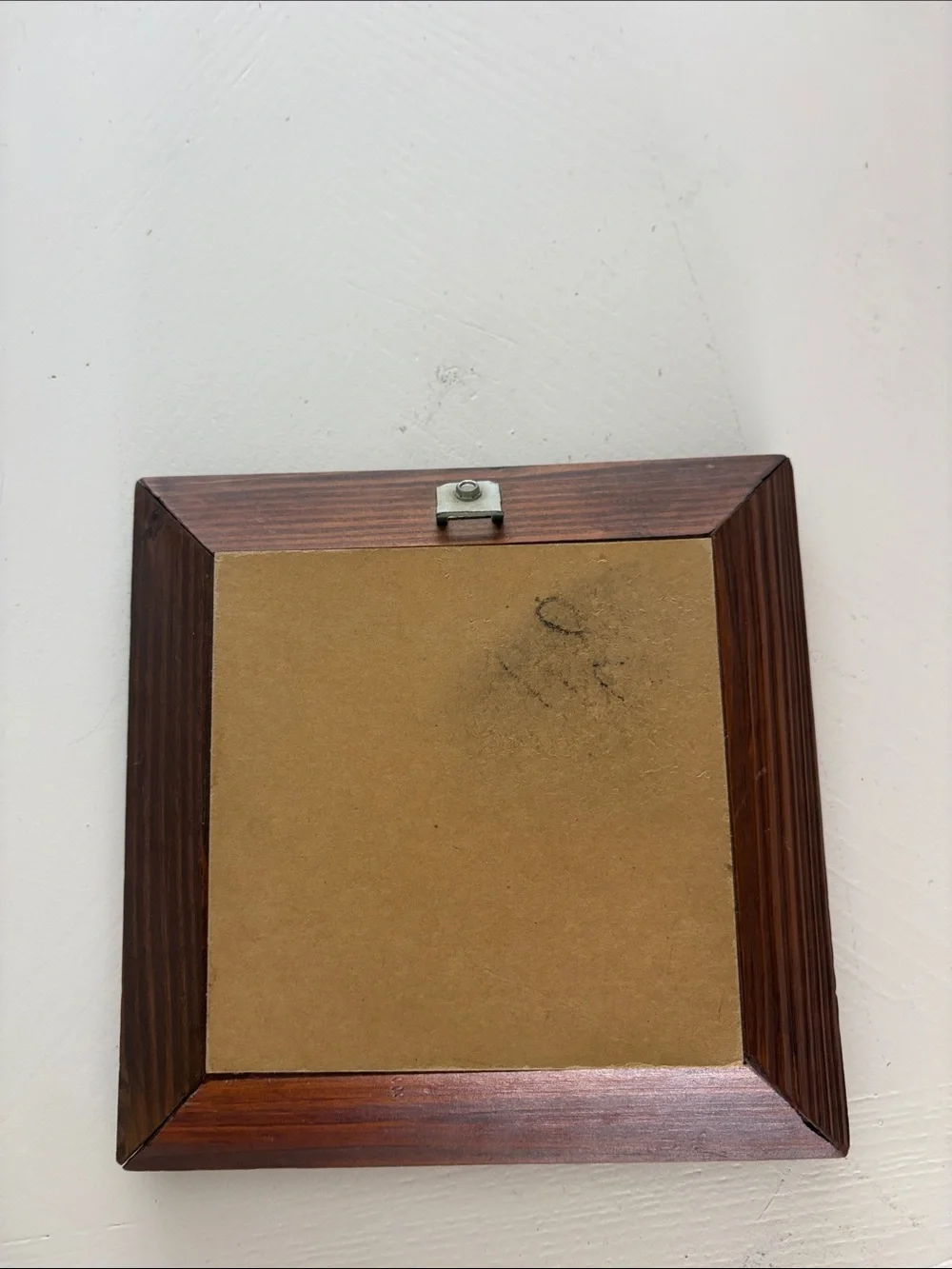 Wooden Carved Square Wall Mirror - Brown